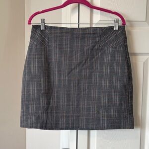 Reitmans Charcoal Plaid Pencil Skirt